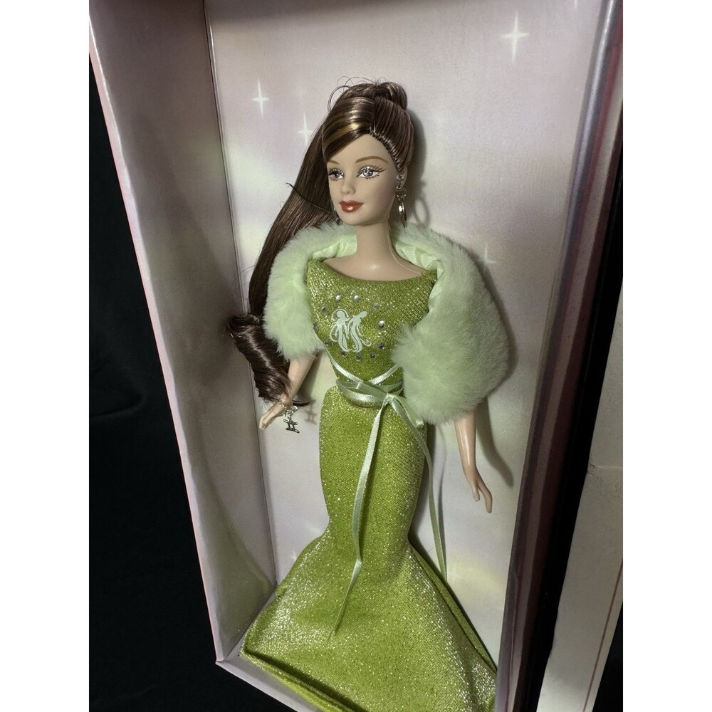 2004 Pink Label Barbie Zodiac Sign Gemini (New, Open Box) Green Dress May June - Picture 9 of 9